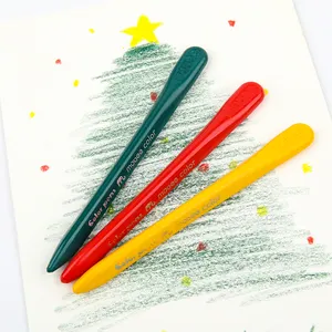 Crayons multicolores personnalisés 12 couleurs de crayons de couleur antiadhésifs lavables pour enfants facile à nettoyer ensemble de crayons de peinture en plastique
