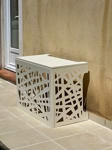 Cubierta de <span class=keywords><strong>aire</strong></span> <span class=keywords><strong>acondicionado</strong></span> de <span class=keywords><strong>aluminio</strong></span>, decoración <span class=keywords><strong>Exterior</strong></span>, caja de protección CA, venta directa de fábrica - Product Image 6