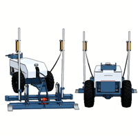 Machine de nivellement laser à deux roues facile à utiliser pour les travaux de dalles en béton des parkings