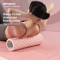 Rouleau de massage en mousse EVA à picots, style goutte d'eau, pour relaxation musculaire, bâton de massage creux, cylindre de yoga