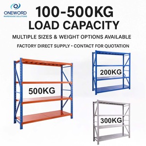 Estante de almacenamiento de acero de servicio medio ajustable, estanterías de metal sin pernos para almacén, fábrica y almacenamiento en garaje - Product Image 2