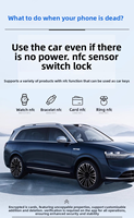 Kit de clé de voiture numérique pour smartphone NFC 4G, accès sans clé contrôlé par téléphone, télécommande sans câblage complexe, accessoire de mise à niveau automobile pour BYD Ford