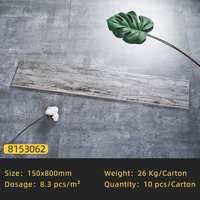 Dalles de carreaux en bois pétrifié 15X80Cm Escaliers Carreaux design en bois vintage Carreaux de sol en porcelaine