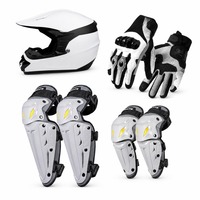 Ensemble de protection pour moto tout-terrain, casque, gants, genouillères, coudières, kit de protection complet pour le motocross pour adultes