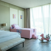 Ensemble complet personnalisé de meubles de chambre d'hôtel 5 étoiles, ensembles de chambre à coucher à Foshan, chambre familiale, lit pour enfants, lit parent-enfant