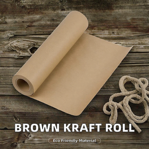 Rollo de Papel de Envolver Biodegradable Kraft Marrón de 30CM*50 Metros para Ropa, Velas, Manualidades y Regalos (Gravura Personalizable) - Product Image 2