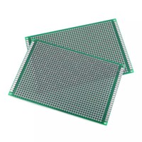 Carte de circuit imprimé double face 2x8 3x7 4x6 5x7 6x8 7x9 8x12 9x15cm avec finition étain par pulvérisation, carte universelle, espacement 2.54 mm, personnalisable