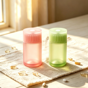 50ML <b>Food</b> Grade PS Plastic Bottle Pink <b>Green</b> Multi <b>Colour</b> for Vitamin Supplement Powder Capsule Gummies Support Customization - Product Image 3