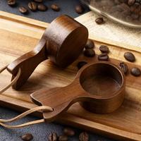 Offre Spéciale noyer bois expresso café grain cuillère accessoire écologique 50ml mesure dosage thé sucre café accessoires