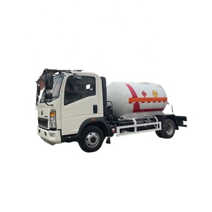 Gas repostar 4x2 HOWO Tanker 2,5 toneladas 5 toneladas 10 toneladas 15 toneladas LPG <span class=keywords><strong>bobtail</strong></span> 10MT cilindro embotellado móvil gas SKID <span class=keywords><strong>bobtail</strong></span> camiones - Product Image 5