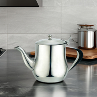 Conception simple petite taille 3 pièces ensemble acier inoxydable moderne théière théière théière bouilloire pour la maison cuisine entreprise