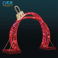 Décoration de paysage et de maison pour mariage en plein air, Noël, Halloween, arche lumineuse en forme de cœur en PVC LED