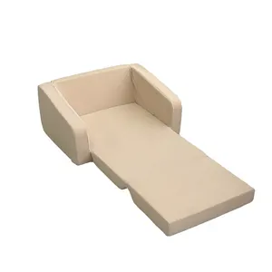 Sofá de Interior para niños, sofá abatible suave para sala de estar, cama ligera para siesta, Mini sillón moderno de espuma PU