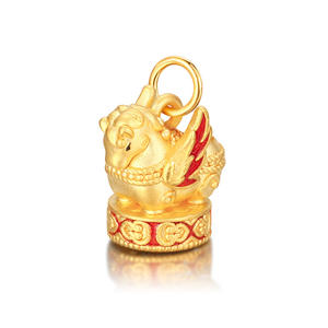 2025 nouveau Design 1.2g mignon mode 24K or massif pendentifs à breloque Micro-dur or bon augure cheval pendentif pour anniversaire - Product Image 3