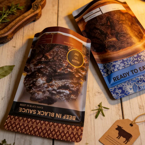 ถุงบรรจุภัณฑ์อาหารเกรดพรีเมียมกันกลิ่นพิมพ์ลายตามสั่ง สำหรับบรรจุเครื่องเทศ 200 กรัม ถุงใส่เนื้ออบแห้ง - Product Image 6