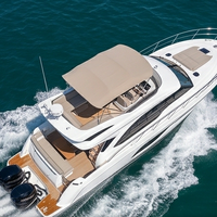 Yacht de pêche sportive Flybridge de 33 pieds, Cabin Cruiser, deux moteurs Yamaha 300 CV, bateau en fibre de verre à double aile avant, sondeur SIMRAD, homologué CCS CE