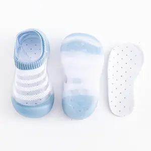 2024 été nouveau bébé baskets bébé maille respirant chaussettes chaussures caoutchouc décalage chaussettes avec semelle transparente