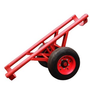 Utility <b>Cart</b> Metal Carbon Steel Rectangle With Wheels <b>Tools</b> <b>For</b> Power Pole Transport 12M Cement Pole Carrier Two Wheel - Product Image 5