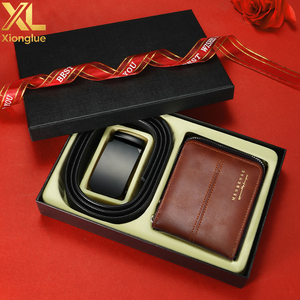 Set de Regalo al por Mayor de Cinturón y Cartera de Cuero Genuino con Hebilla Automática para Hombre, con Elegante Caja de Regalo - Product Image 2