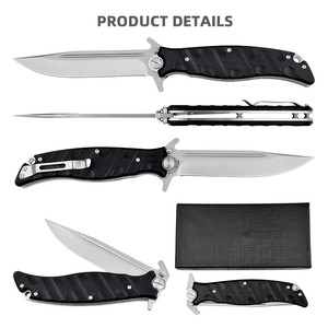 Dao gấp thép D2 Nga, cán G10, dao săn bắn, dao cắm trại ngoài trời, dao bỏ túi dành cho nam - Product Image 2