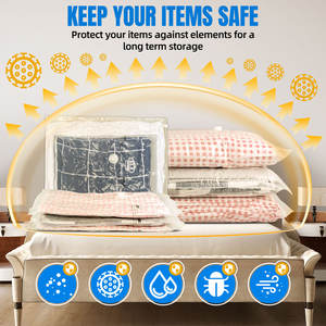 Bolsa de Almacenamiento al Vacío Comprimida, Ahorradora de Espacio, Ecológica, a Precio de Fábrica, con Protección Antiexplosión para Ropa, Ropa de Cama y Zapatos - Product Image 2