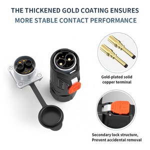 Jnicon MJ24 Power <strong>Connector</strong> 50A Max Current Waterproof IP67 Electric <strong>Wire</strong> Cable <strong>Connector</strong> for Solar Batteries Storage - Product Image 2