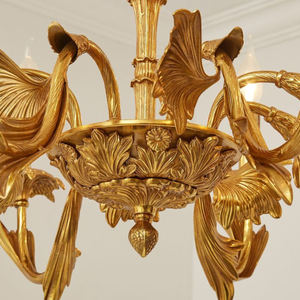 Lampes suspendues européennes, style cour royale, en cuivre, lumières de bougies, lustre <span class=keywords><strong>baroque</strong></span>, décoration, <span class=keywords><strong>plafonnier</strong></span> pour chambre à coucher - Product Image 4