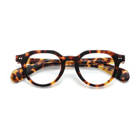 QSKY 85092 Montures de lunettes optiques classiques rétro populaires en acétate, monture complète, rivets, style écaille épaisse, tendance