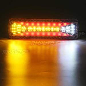 2 Piezas de Luces Traseras LED de 12V 24V para Camión, Remolque, Luces de Freno Traseras, Luces de Giro Dinámicas, Lámpara de Señalización para Camión, Tractor, Autobús, Caravanas - Product Image 3