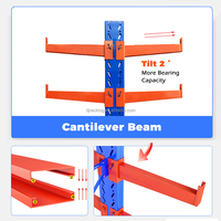 DJ Cantilever Racking Simple Double Face Bois Quincaillerie Aluminium Acier Étagère Bras Rack Stockage Entrepôt Heavy Duty