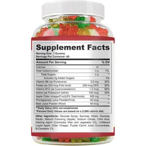 Marque privée 60 bonbons au vinaigre de <span class=keywords><strong>cidre</strong></span> de pomme <span class=keywords><strong>bio</strong></span> Gummies Keto ACV supplément de bonbons gommeux - Product Image 5