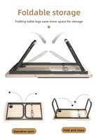 Table d'appoint moderne pliable et réglable pour ordinateur portable, table inclinable pour lit, table d'étude portable peu encombrante pour la maison, le dortoir et les enfants