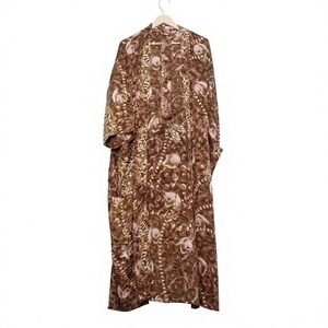 <b>Bridal</b> <b>Robe</b> Light Weight 100% Silk Woman Night Wear Long Indian Vintage Patchwork Luxury Elegant High Rise Sari Kimono Back Logo - Product Image 1