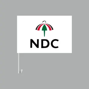 Bandera de Coche de Diseño Moderno Gahumi, Bandera de Ghana NDC de Sublimación de Alta Calidad al <span class=keywords><strong>Mejor</strong></span> Precio <span class=keywords><strong>para</strong></span> Ventana de Coche - Product Image 5