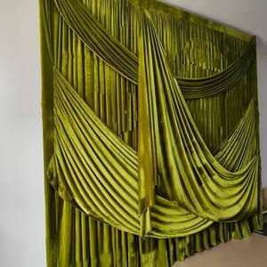 Rideau de fond de scène en velours pour mariage, plusieurs types de draperies, styles variés, rideaux et cantonnières - Grande Vente - Product Image 5