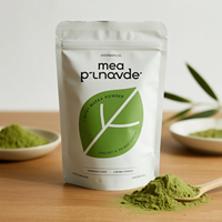 Sacs pochette debout avec finition mate personnalisée et fermeture à glissière étanche à l'humidité pour poudre de matcha sac en mylar