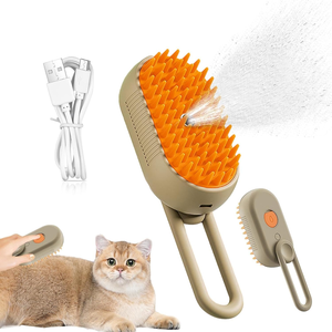 Cepillo vaporoso para mascotas 3 en 1, peine de masaje con espray para mascotas, peine de aseo para gatos, cepillo eléctrico para perros con vapor - Product Image 1