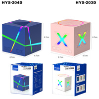 Nouveau modèle de haut-parleur Bluetooth Cube créatif, lumineux et coloré, mini caisson de basses sans fil de type carte, petit système audio