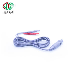 สายไฟอิเล็กโทรดกายภาพบำบัดทางการแพทย์ 2 ขา แบบหนึ่งต่อสอง ปลั๊กพลазมาแบบกลับด้าน อุปกรณ์บำบัด สายไฟ OEM ผู้ผลิต - Product Image 1