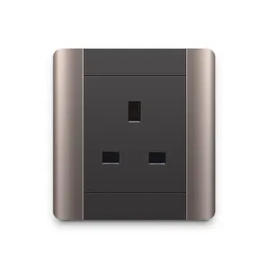 YINKA Plastic Panel Minimalist Design Two-color Splicing UK Plug Sockets Light Switches Cokker Switch Blank Plates