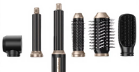 Sèche-cheveux ionique 1400W 6-en-1 avec moteur AC, diffuseur bouclant, brosse à air chaud, multi-styler et volumateur