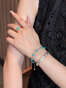 Xinfly 18K Yellow Gold AU750 Blue Turquoise Necklace <b>Bracelet</b> <b>Set</b> Jewelry - Product Image 3