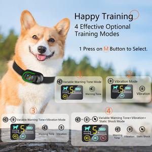 2025 नई उच्च तकनीक का सर्वश्रेष्ठ एंटी बैकिंग डॉग कॉलर मानवीय शॉक 5 संवेदनशीलता स्तर रिचार्जेबल वाटरप्रूफ - Product Image 4