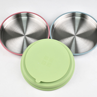 Assiette d'alimentation pour enfants au design moderne 2026 avec ventouse en acier inoxydable 304 écologique et non toxique