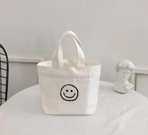 <span class=keywords><strong>Sac</strong></span> professionnel avec motif de dessin animé visage souriant, impression en relief, forme carrée, toile pour le déjeuner <span class=keywords><strong>à</strong></span> l'école, voyage, mini <span class=keywords><strong>sac</strong></span> <span class=keywords><strong>à</strong></span> <span class=keywords><strong>main</strong></span> - Product Image 5