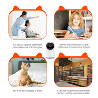 Cámara de Seguridad Inalámbrica Tuya Smart Life para Mascotas y Bebés, Gran Angular, Detección Humanoide, Wifi, CCTV