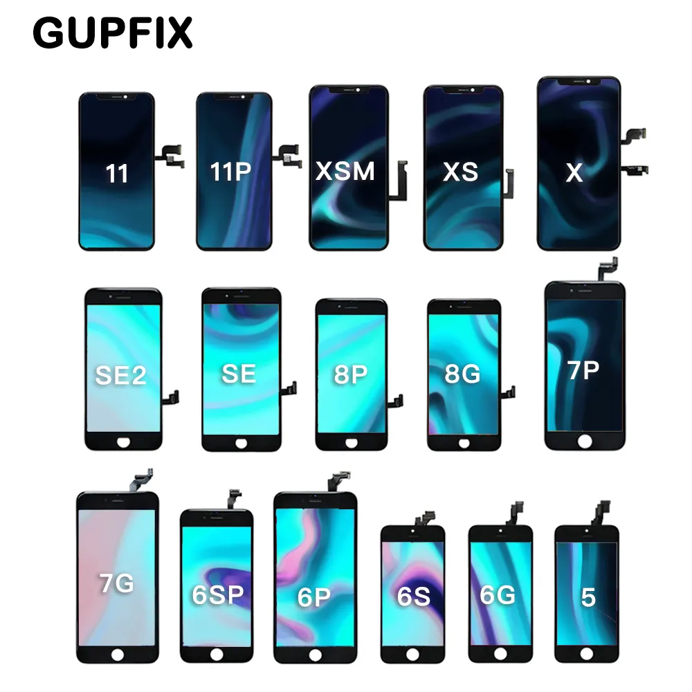 Factory incell gx jk mobile phone afficheur lcd screen for iphone 3 6 6s 7 8 plus x xs 11 12 13 14 15 pro max asli oled display