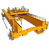 Pont roulant QD robuste sur mesure 70t 60t certifié ISO A6 A7 avec cabine et télécommande pour hubs logistiques en acier