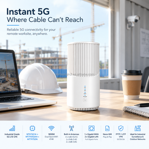 CPE Industrial 5G LTE de 1800 Mbps, WiFi de Doble Banda, Chipset MTK 4T4R, Antenas Integradas, 1 Puerto WAN Gigabit, 2 Puertos LAN Gigabit, Router Nano SIM - Product Image 4
