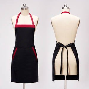 Custom Logo <b>Apron</b> Wine Red Waterproof Unisex <b>Kitchen</b> Workwear Uniforms For Catering And Home Use - Product Image 2